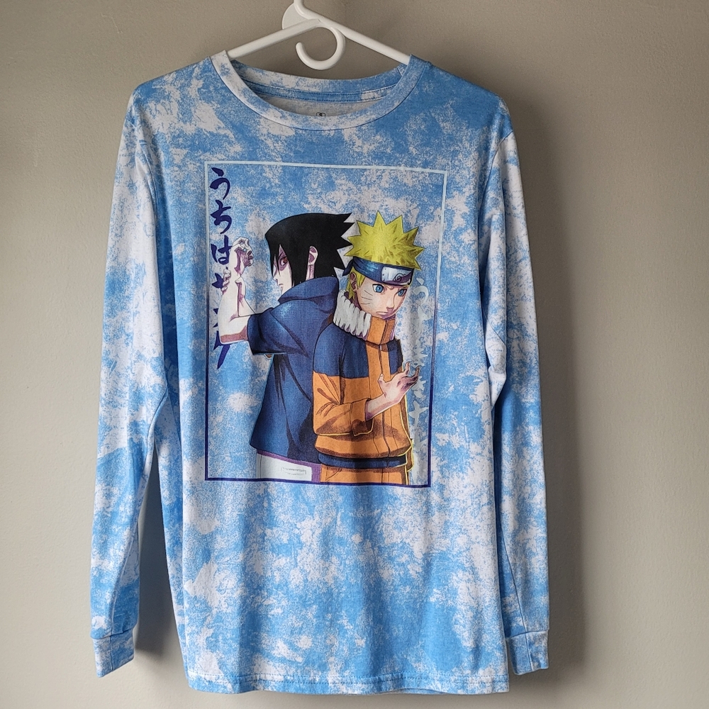 NARUTO SHIPPUDEN x RIPPLE JUNCTION Vintage Tie-dye Longsleeve Tee Unisex Small
